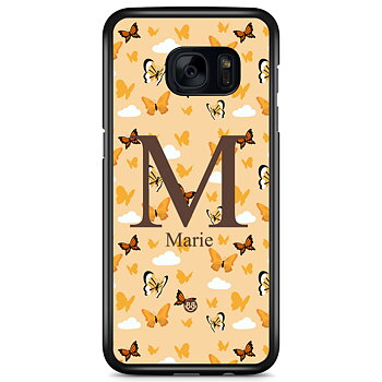 Samsung Galaxy S7 Skal Custom - AWAKEN - Orange Butterfly