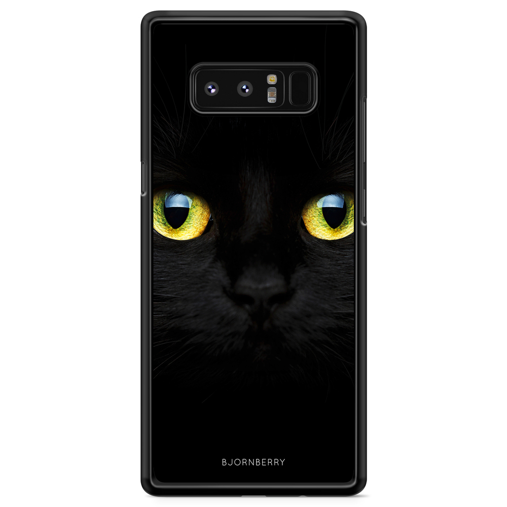 Samsung Galaxy Note 8 Case - Black Cat Close Up