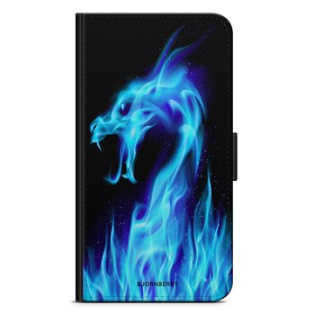 Samsung Galaxy A21s (2020) Wallet Case - Blue Flames Dragon