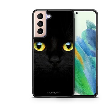 Samsung Galaxy S21 FE 5G Case - Black Cat Close Up