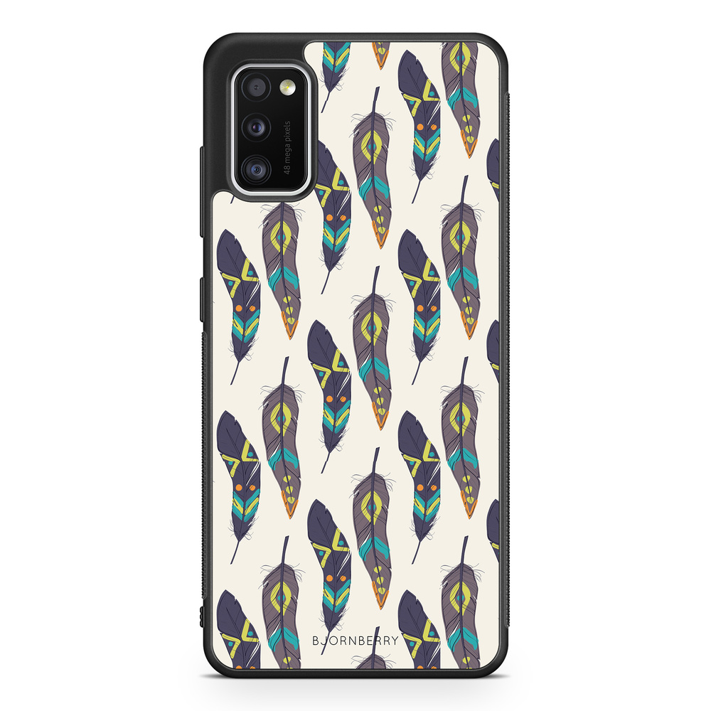 Samsung Galaxy A41 Case - Ethnic Feathers