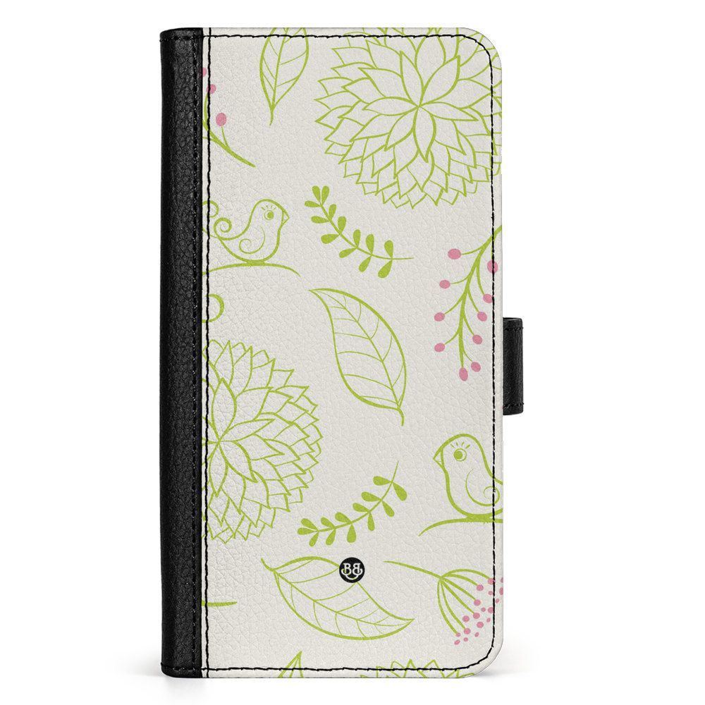 Google Pixel 9 Pro XL Wallet Case - Green Floral