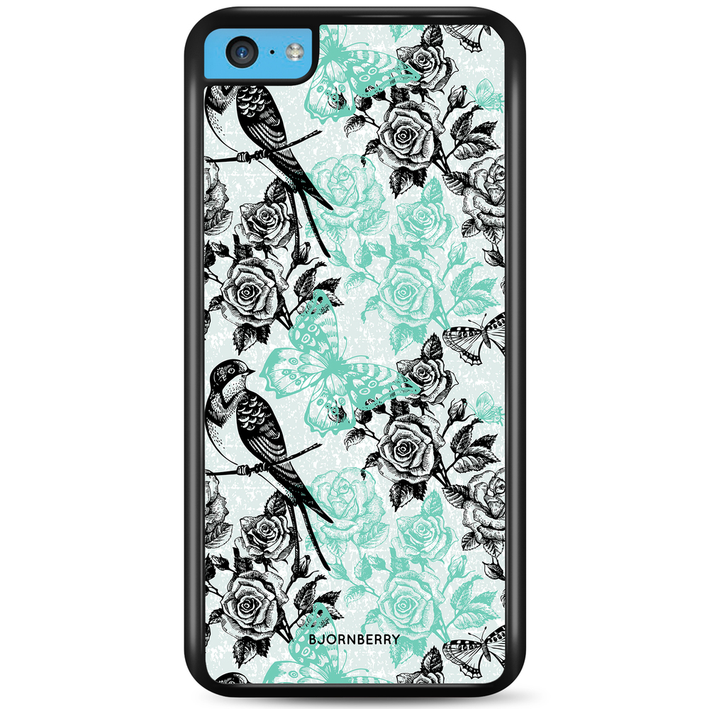 iPhone 5C Case - Birds & Roses