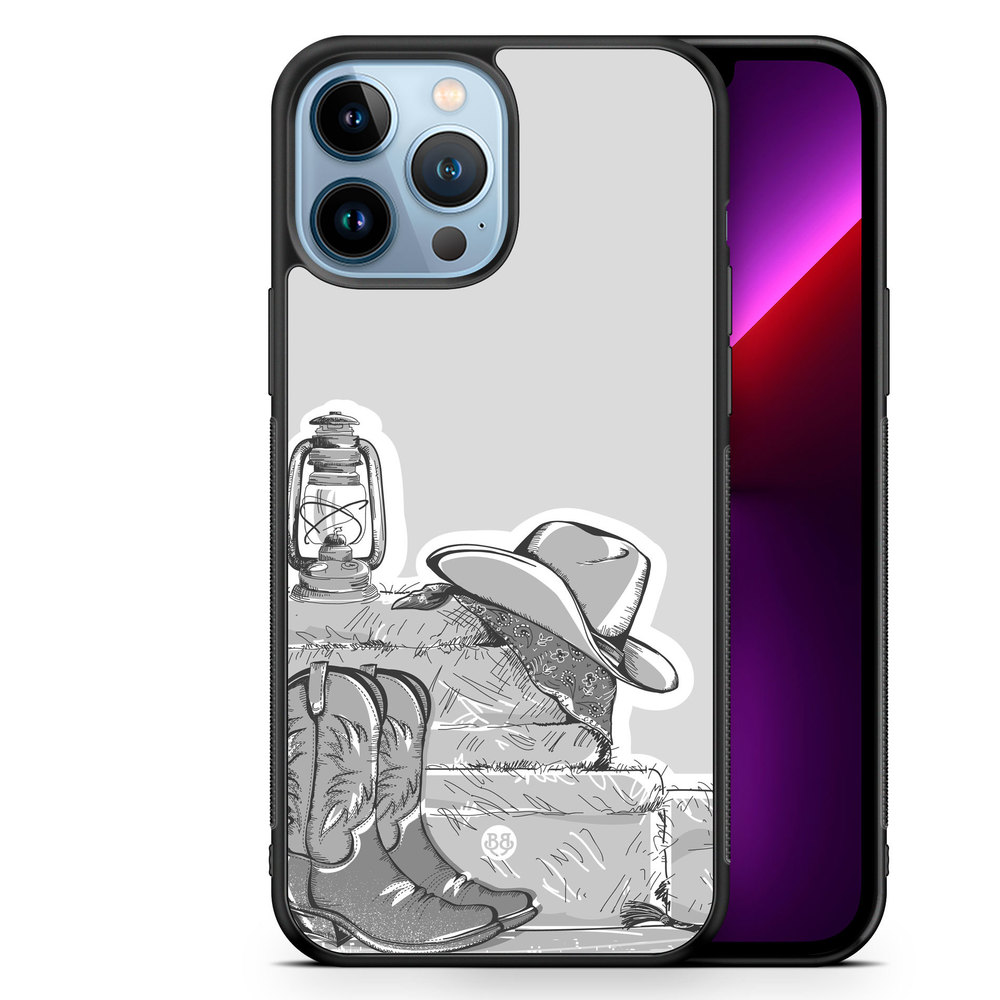 iPhone 13 Pro Max Case - Western Black/White