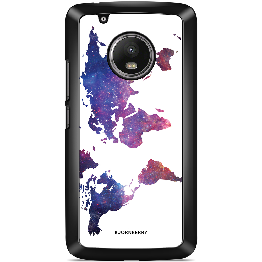 Moto G5 Plus Case - World Map Space