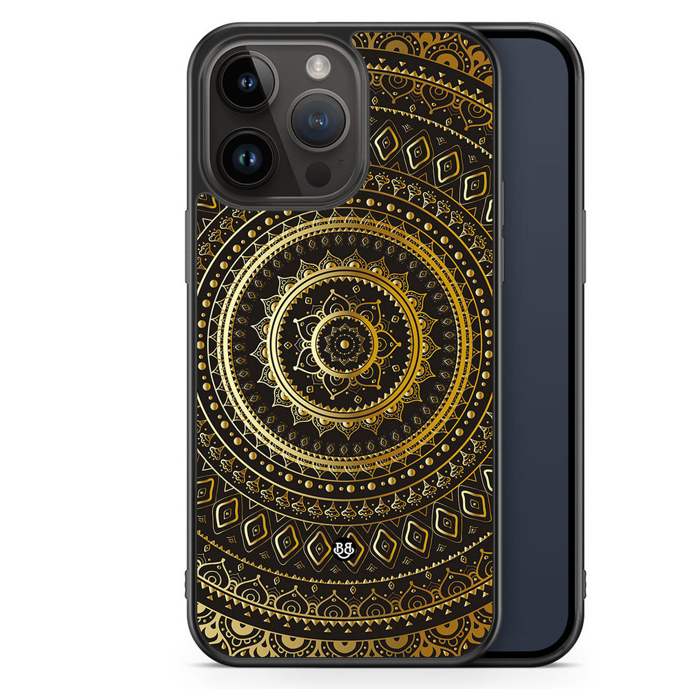 iPhone 14 Pro Max Case - Gold Mandala