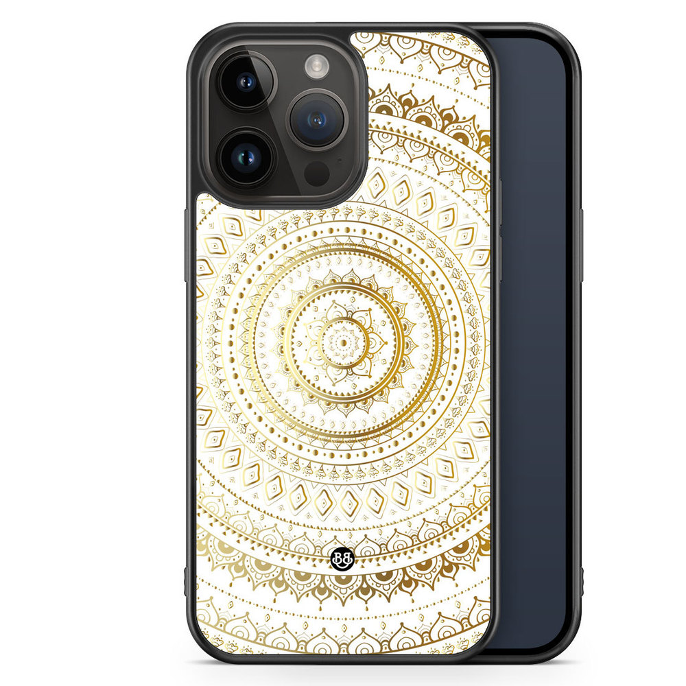 iPhone 14 Pro Max Case - Gold Mandala