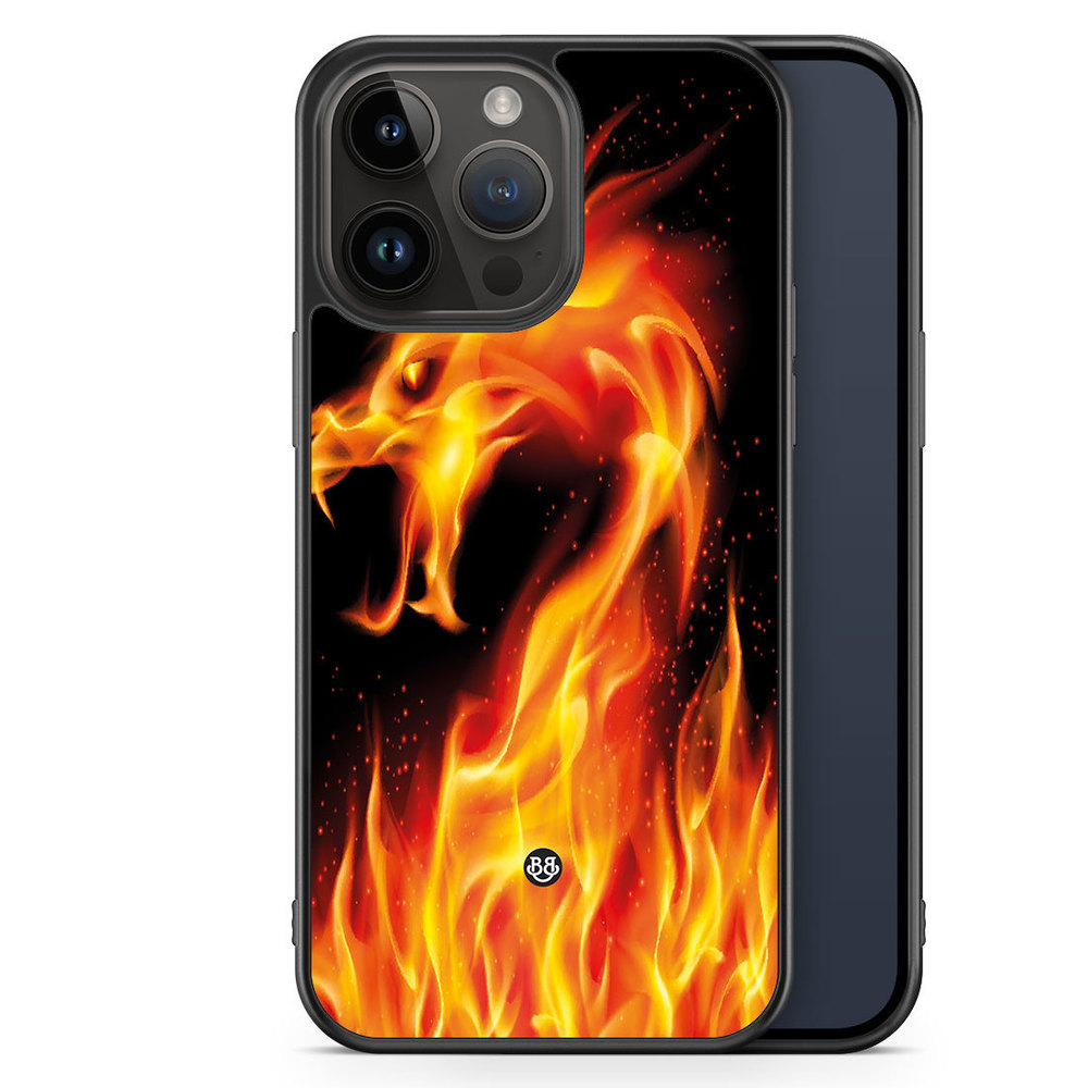 iPhone 14 Pro Max Case - Flames Dragon