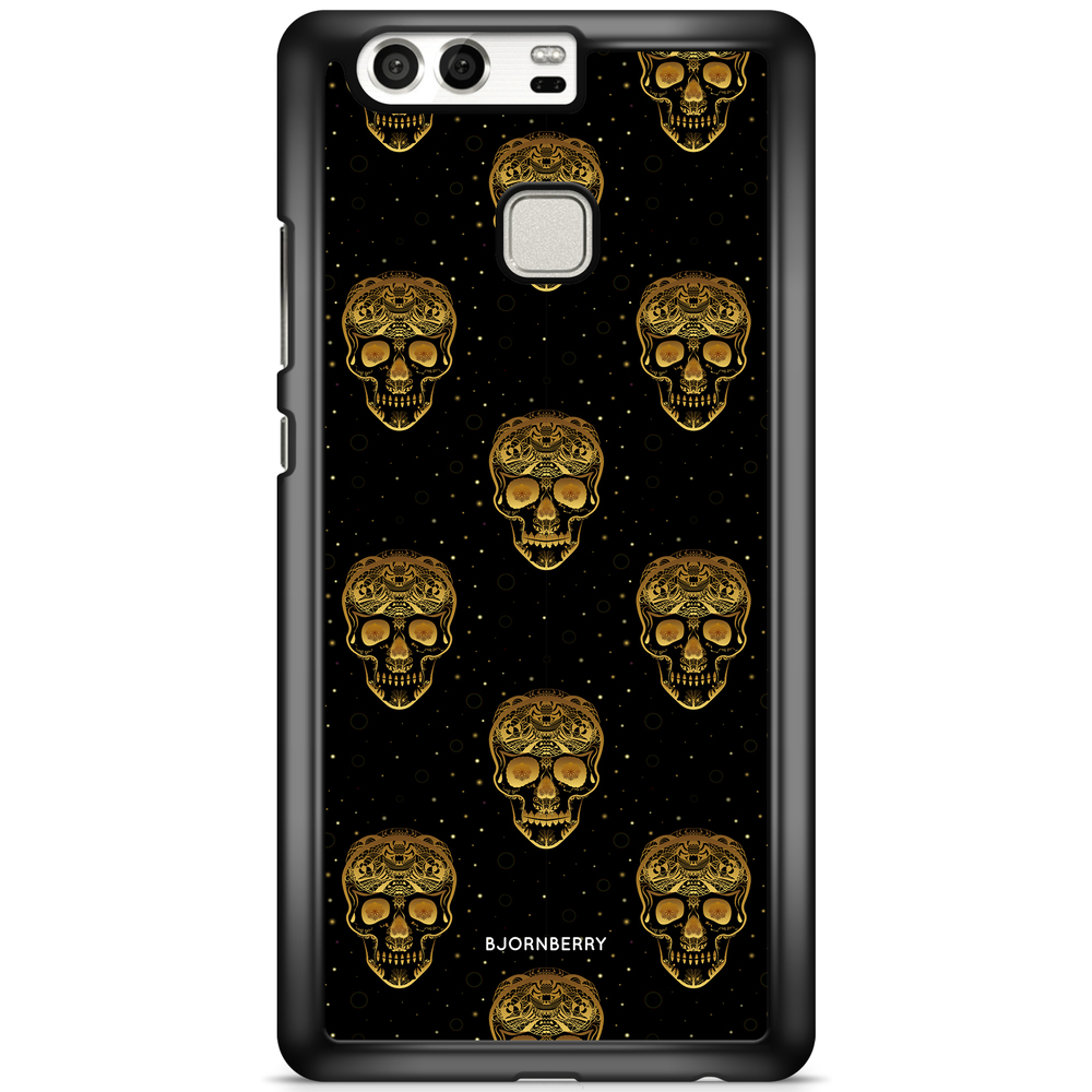 Huawei P9 Case - Gold Skulls