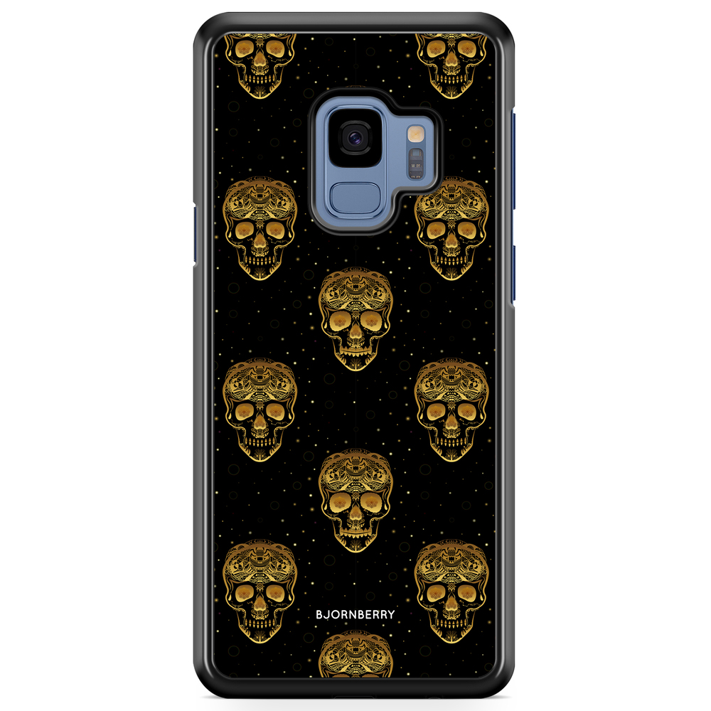 Samsung Galaxy S9 Case - Gold Skulls
