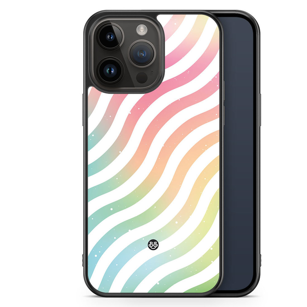 iPhone 14 Pro Max Case - Wavy Rainbow