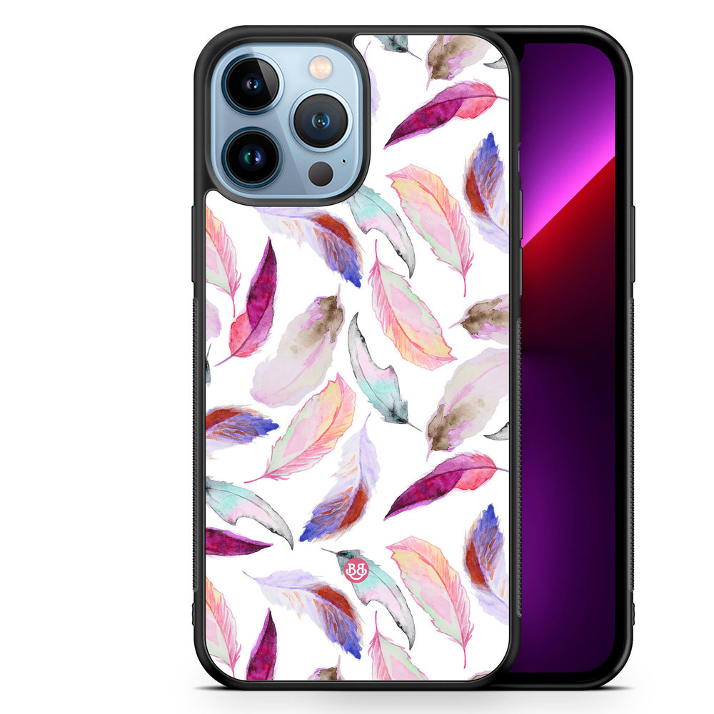 iPhone 13 Pro Max Case - Watercolor Feathers