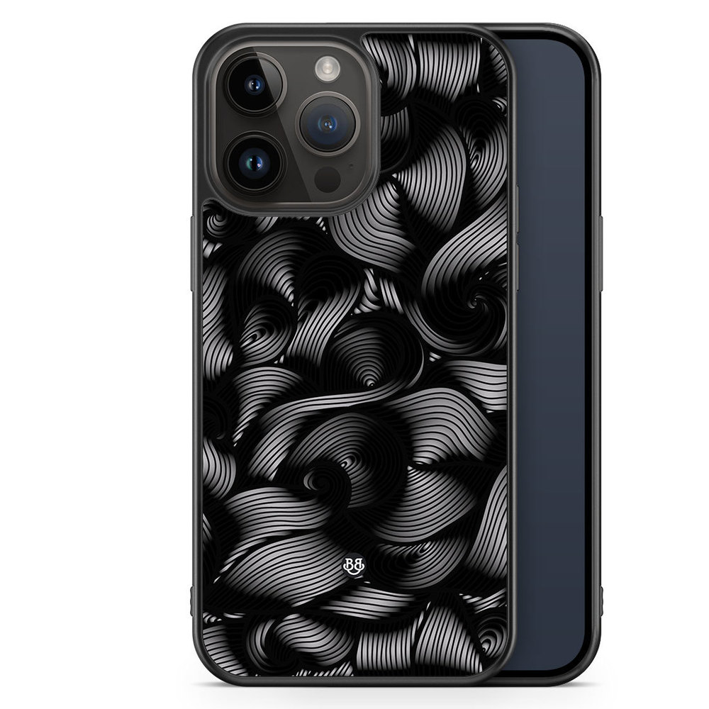 iPhone 14 Pro Max Case - Black Waves