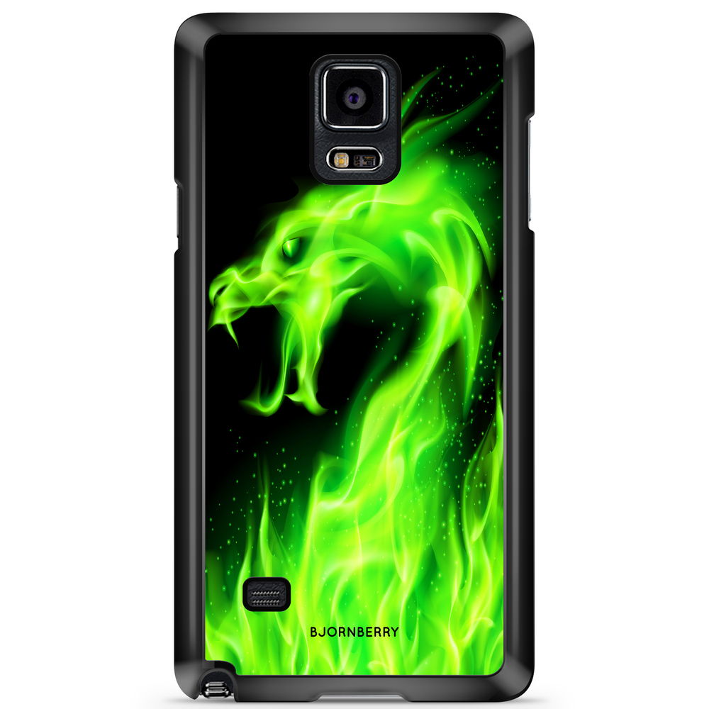 Samsung Galaxy Note 4 Case - Green Flames Dragon