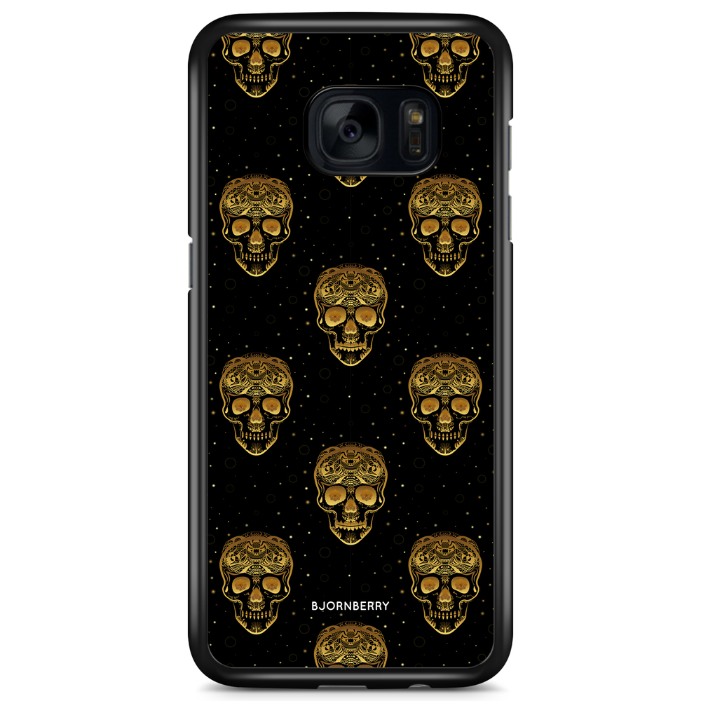 Samsung Galaxy S7 Edge Case - Gold Skulls