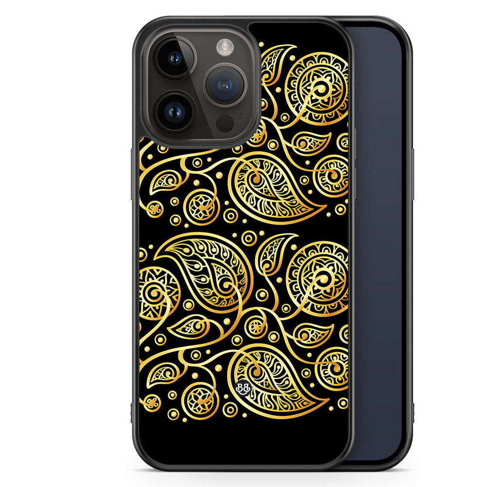 iPhone 14 Pro Max Case - Gold Flowers