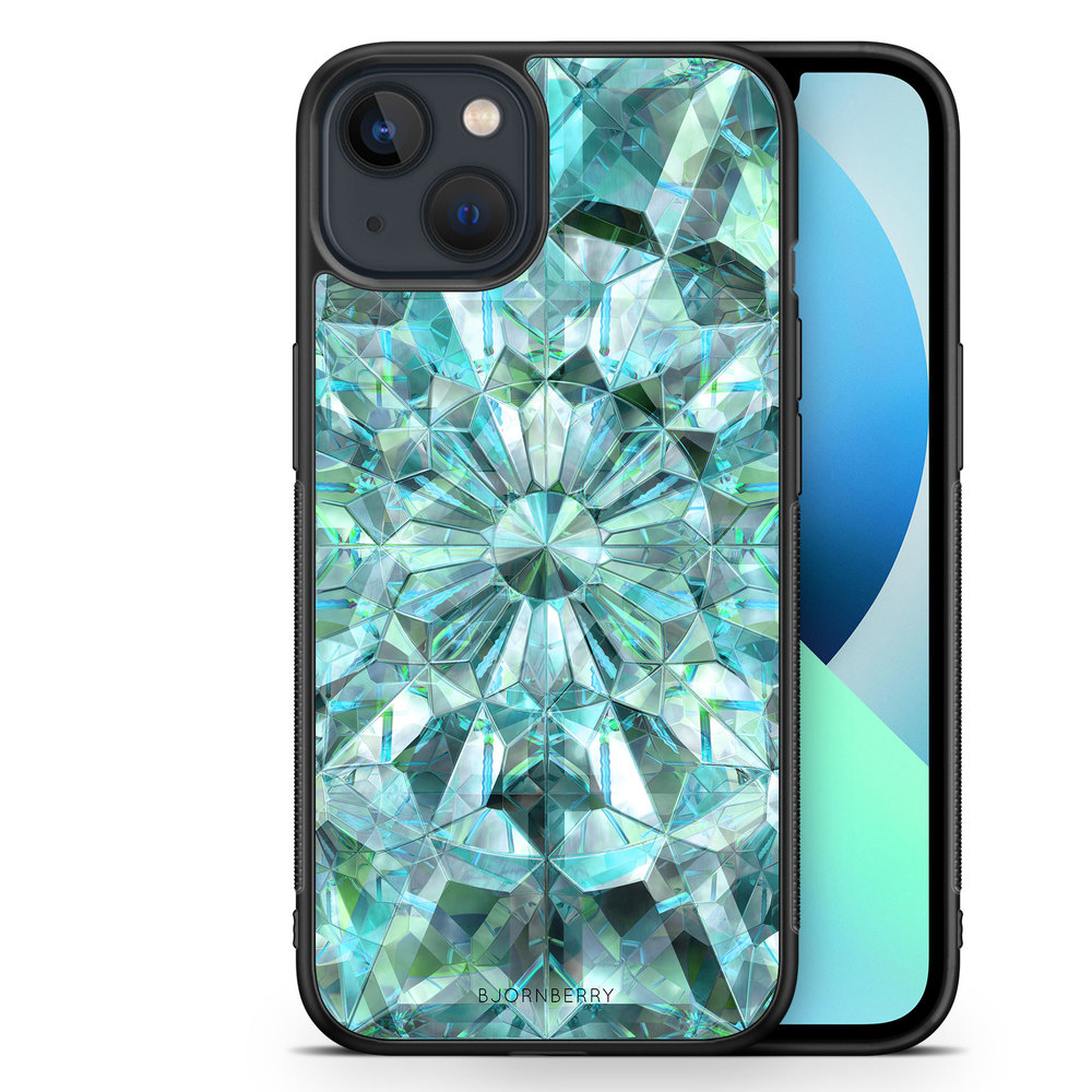 iPhone 13 Mini Case - Green Crystals