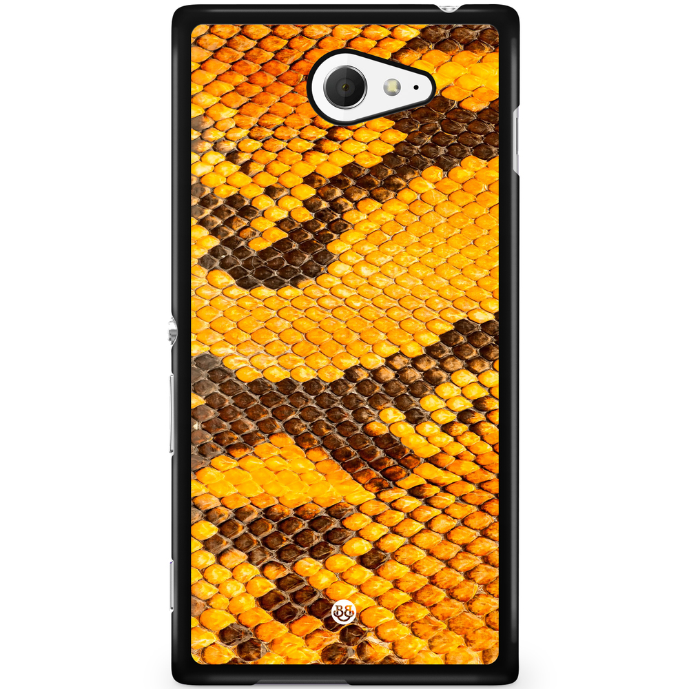 Sony Xperia M2 Aqua Case - Yellow Snake