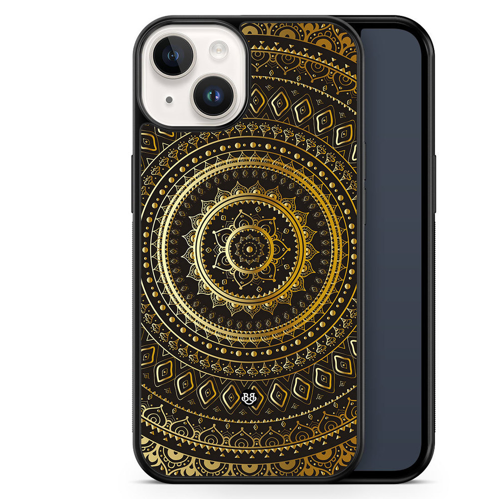 iPhone 14 Skal - Guld Mandala
