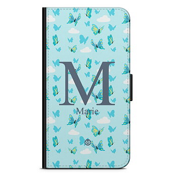 Moto G4/G4 Plus Wallet Case Custom - AWAKEN - Butterfly Blue