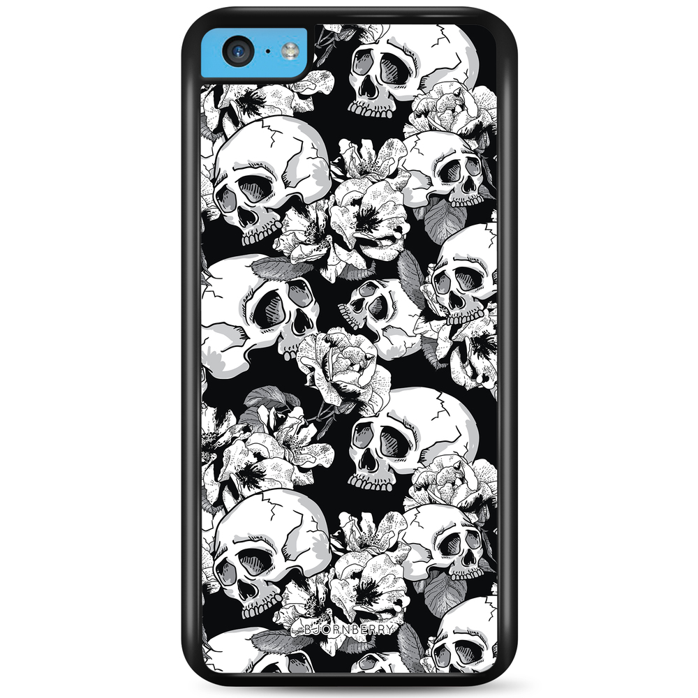 iPhone 5C Case - Skull & Roses