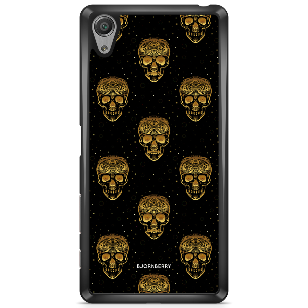 Sony Xperia XA Case - Gold Skulls