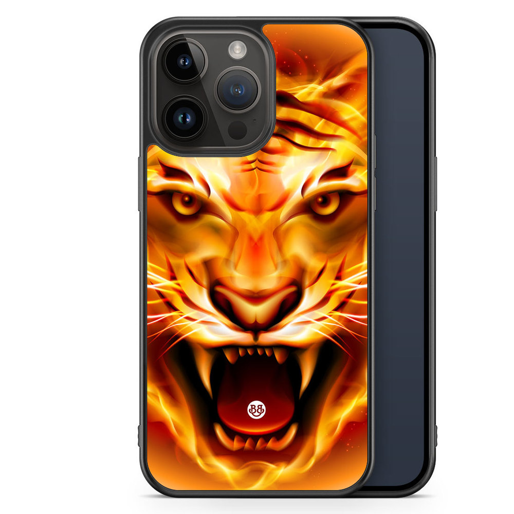 iPhone 14 Pro Max Case - Flames Tiger