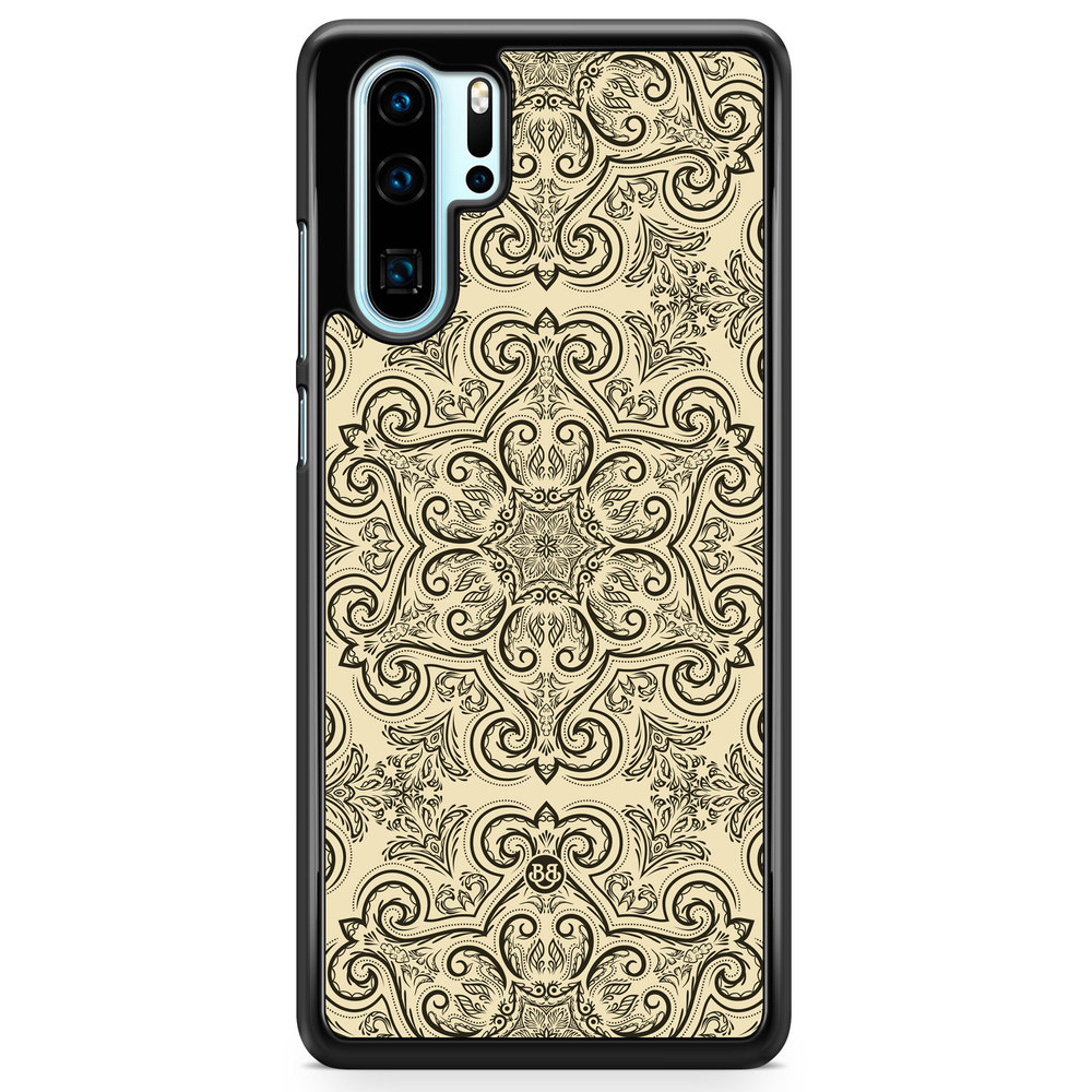 Huawei P30 Pro Case - Beige Retro Pattern