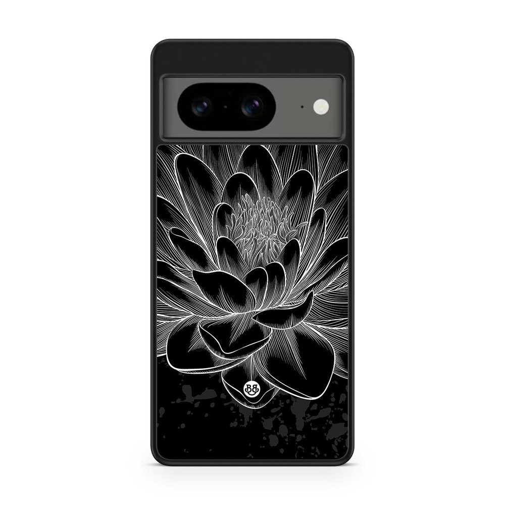 Google Pixel 8 Case - Black/White Lotus