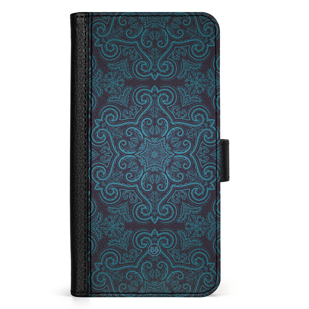 Xiaomi 13T Wallet Case - Blue Retro Pattern