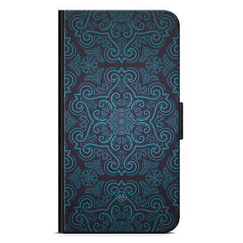 Samsung Galaxy Note 10 Plus Wallet Case - Blue Retro Pattern
