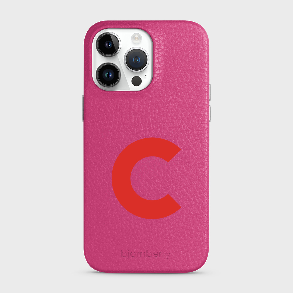iPhone 15 Pro Max Personalised Leather Case - Initial - 5
