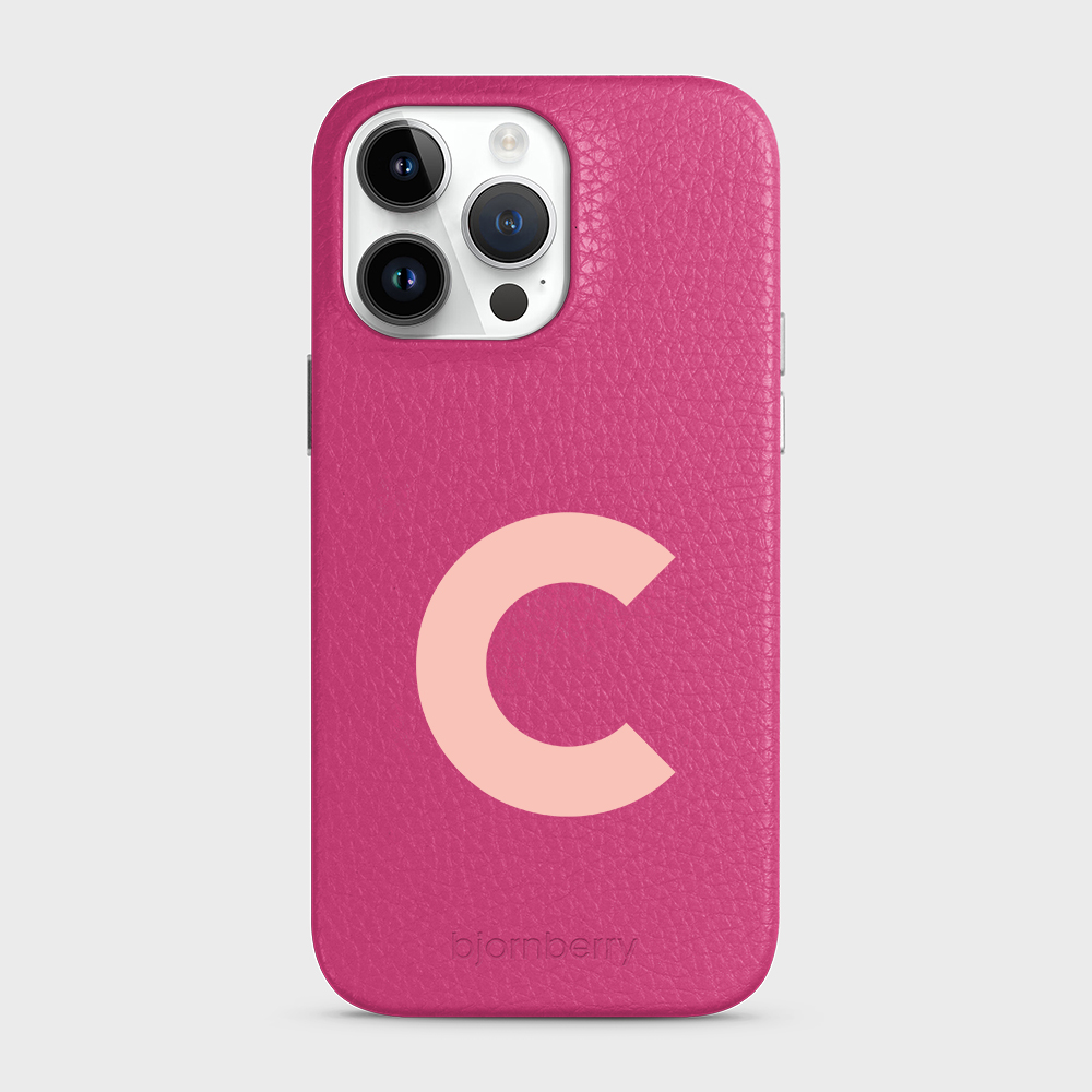 iPhone 15 Pro Max Personalised Leather Case - Initial - 6