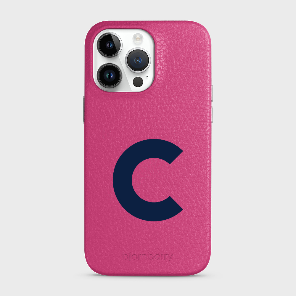 iPhone 15 Pro Max Personalised Leather Case - Initial - 2
