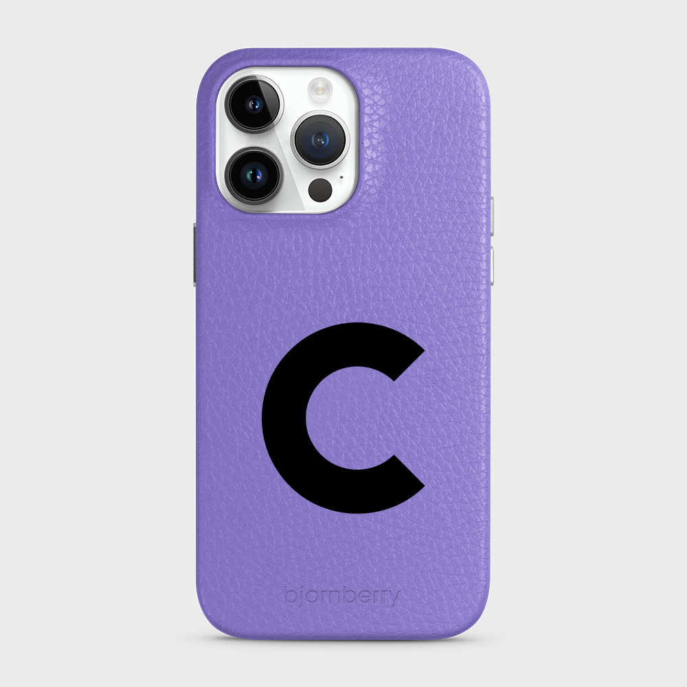 iPhone 15 Pro Max Personalised Leather Case - Initial - 20