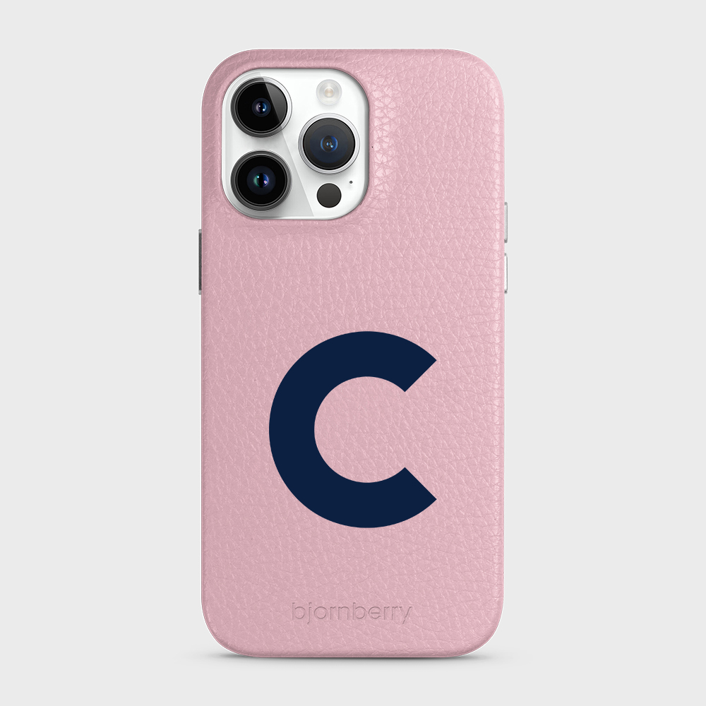 iPhone 15 Pro Max Personalised Leather Case - Initial - 22