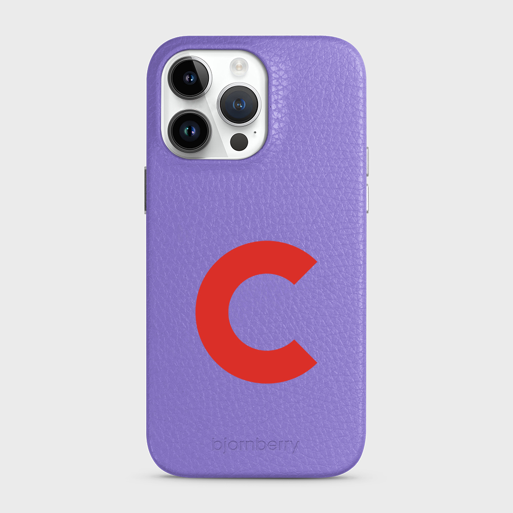 iPhone 15 Pro Max Personalised Leather Case - Initial - 18