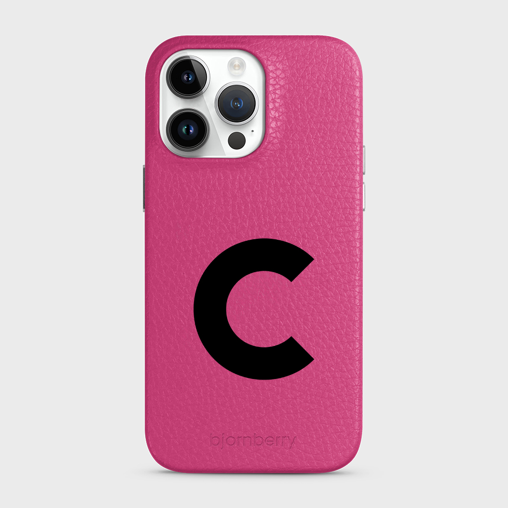 iPhone 15 Pro Max Personalised Leather Case - Initial - 7