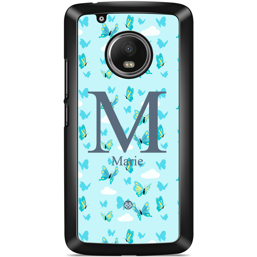 Moto G5 Plus Case Custom - AWAKEN - Butterfly Blue