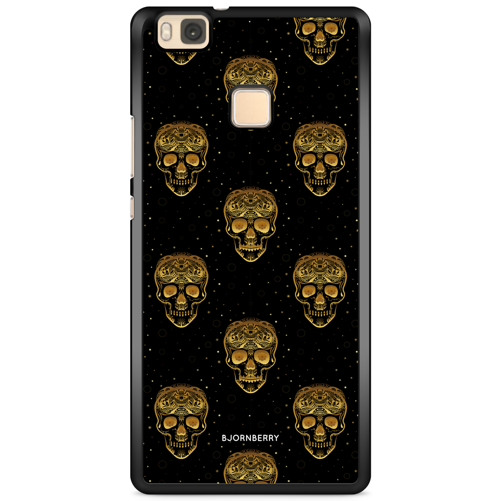 Huawei P9 Lite Skal - Gold Skulls