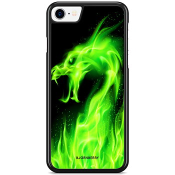 iPhone 7 Case - Green Flames Dragon