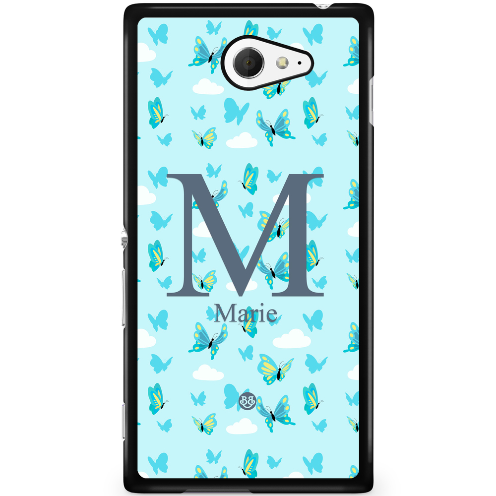 Sony Xperia M2 Aqua Case Custom - AWAKEN - Butterfly Blue