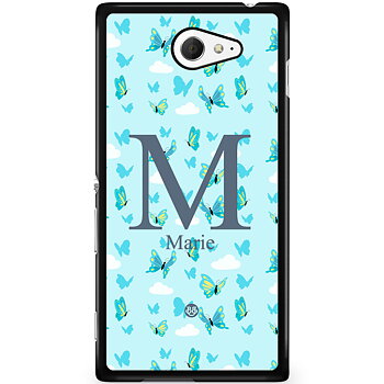 Sony Xperia M2 Aqua Skal Custom - AWAKEN - Butterfly Blue
