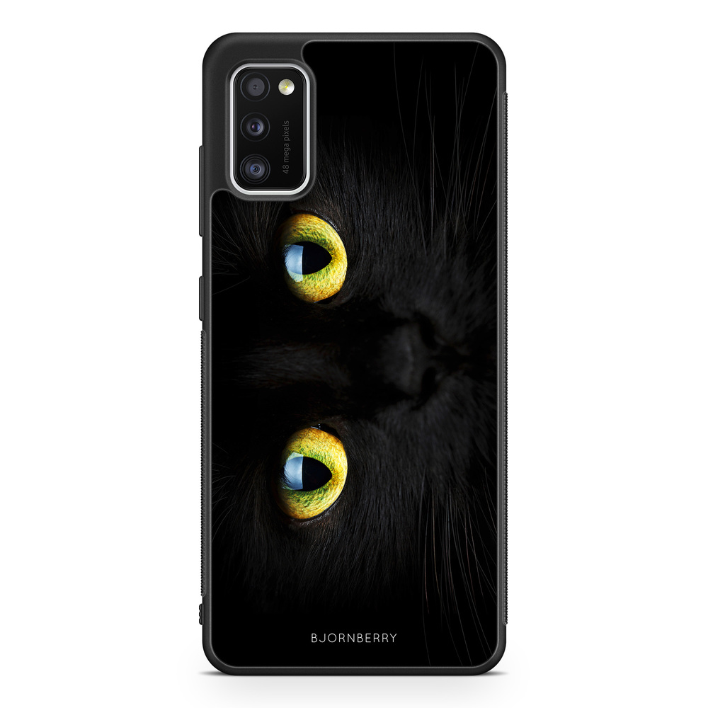 Samsung Galaxy A41 Case - Black Cat Close Up