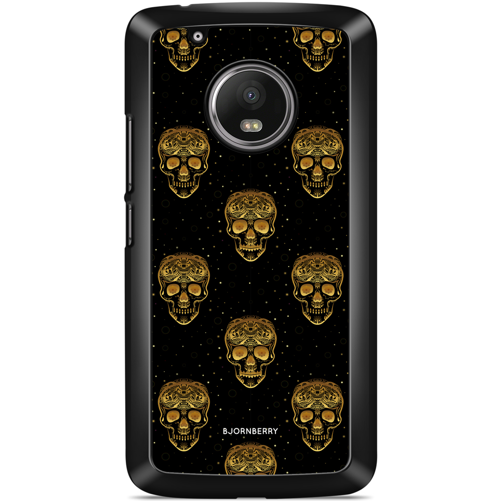 Moto G5 Plus Case - Gold Skulls