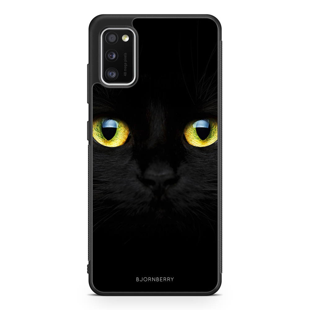 Samsung Galaxy A41 Case - Black Cat Close Up