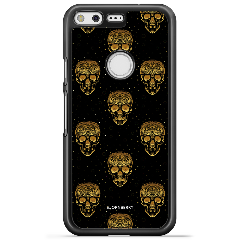 Google Pixel Case - Gold Skulls