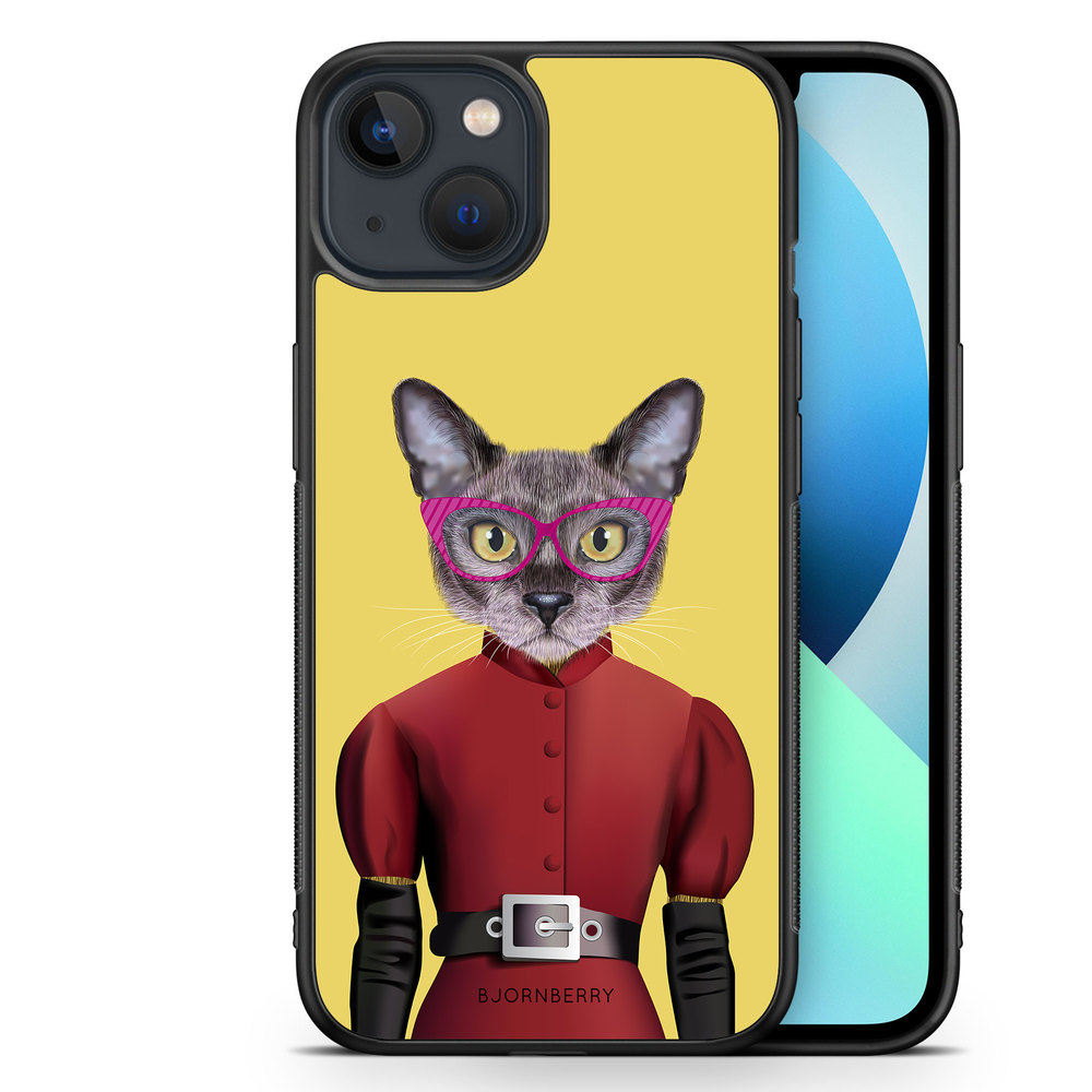 iPhone 13 Mini Case - Hipster Cat