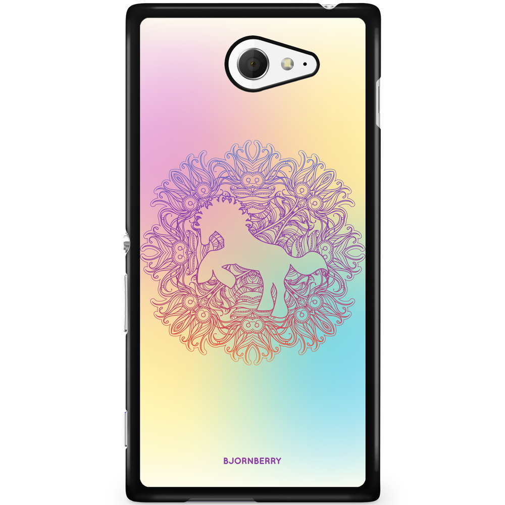 Sony Xperia M2 Aqua Case - Rainbow Unicorn