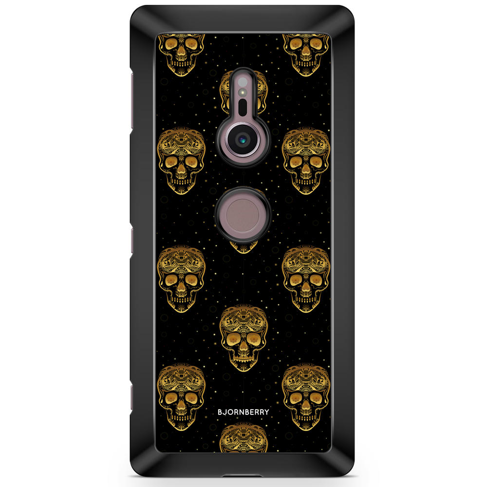 Sony Xperia XZ2 Case  - Gold Skulls